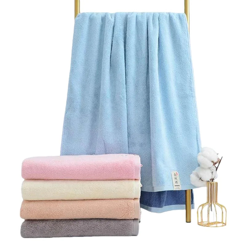 Luxury Pure Cotton Bath Towel, Long Staple Cotton Soft Skin-Friendly Large Towel