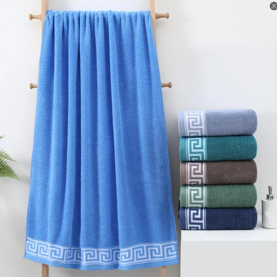 100% Cotton Bath Towel 85x160cm, Solid Color, Soft Absorbent Towel for Home Spa & Hotel