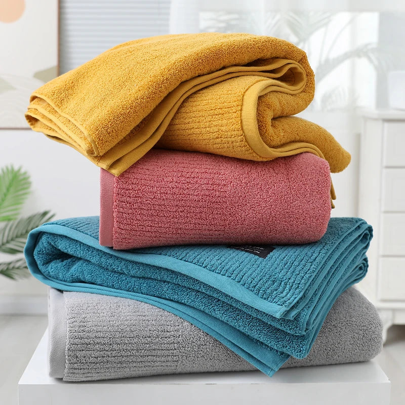 Large 100% Cotton Bath Towel, Soft High Absorbent Quick Dry Luxury Bath Sheet for Home & Hotel