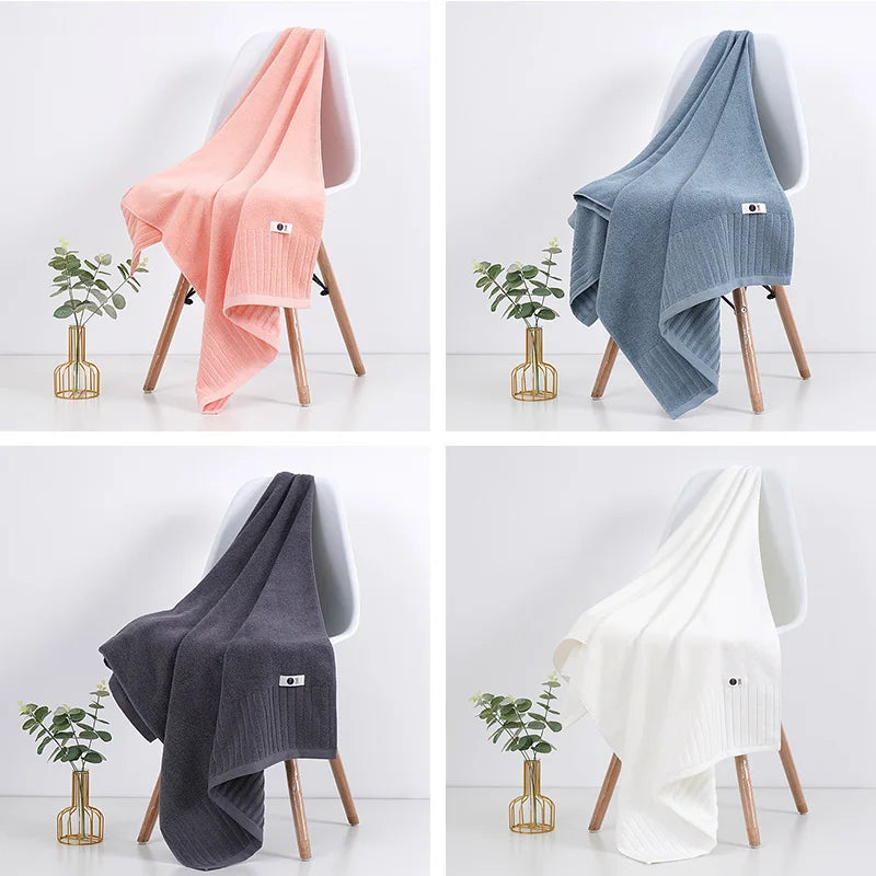 100% Cotton Luxury Hotel Bath Towels, Custom Extra Large Soft Absorbent Turkish Towel Set for Bathroom