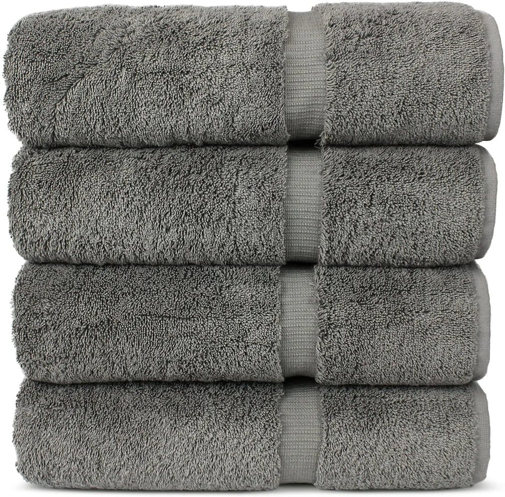 Hilton Style Luxury Hotel Bath Towels 100% Turkish Cotton White Plush