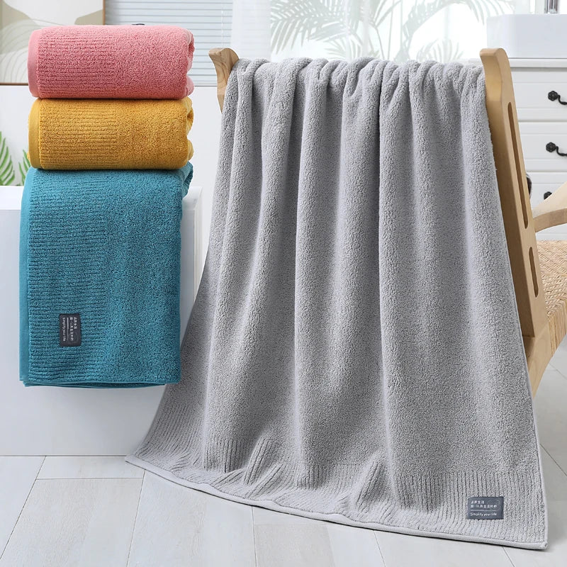 Large 100% Cotton Bath Towel, Soft High Absorbent Quick Dry Luxury Bath Sheet for Home & Hotel