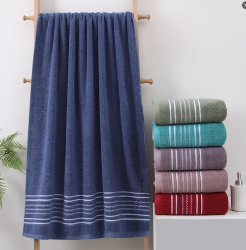100% Cotton Bath Towel 85x160cm, Solid Color, Soft Absorbent Towel for Home Spa & Hotel