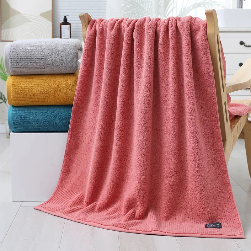 Large 100% Cotton Bath Towel, Soft High Absorbent Quick Dry Luxury Bath Sheet for Home & Hotel