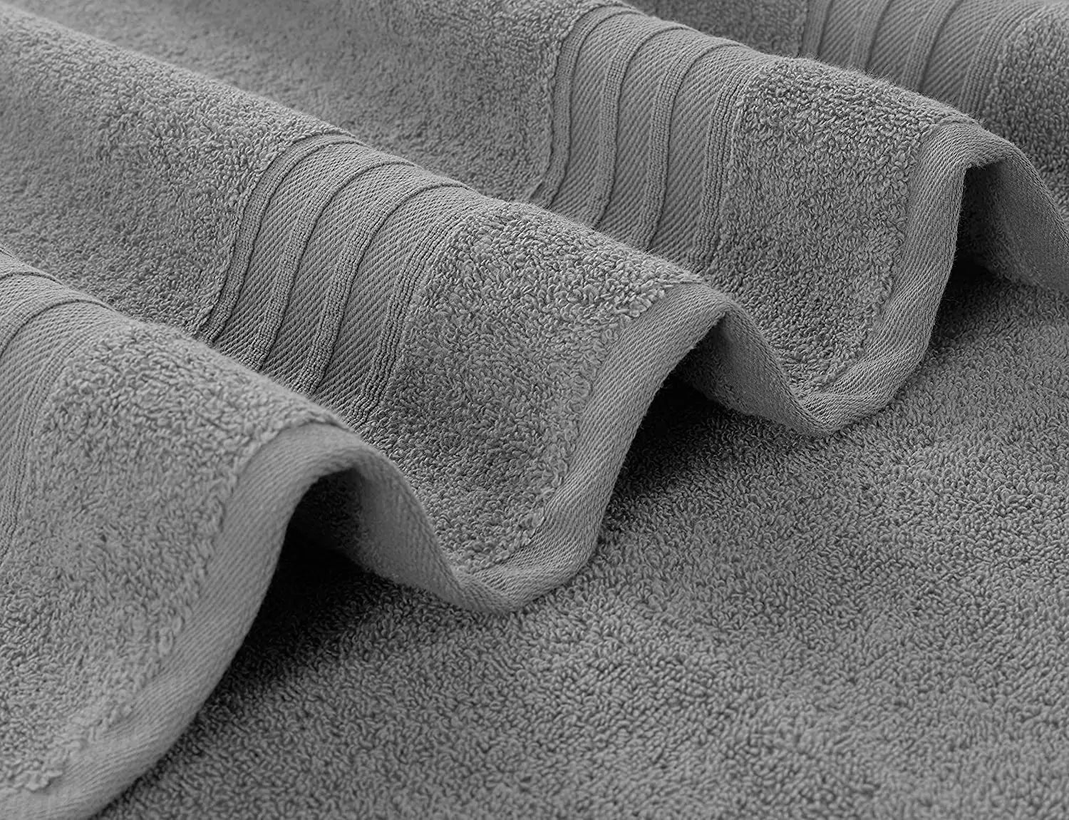 Hilton Style Luxury Hotel Bath Towels 100% Turkish Cotton White Plush