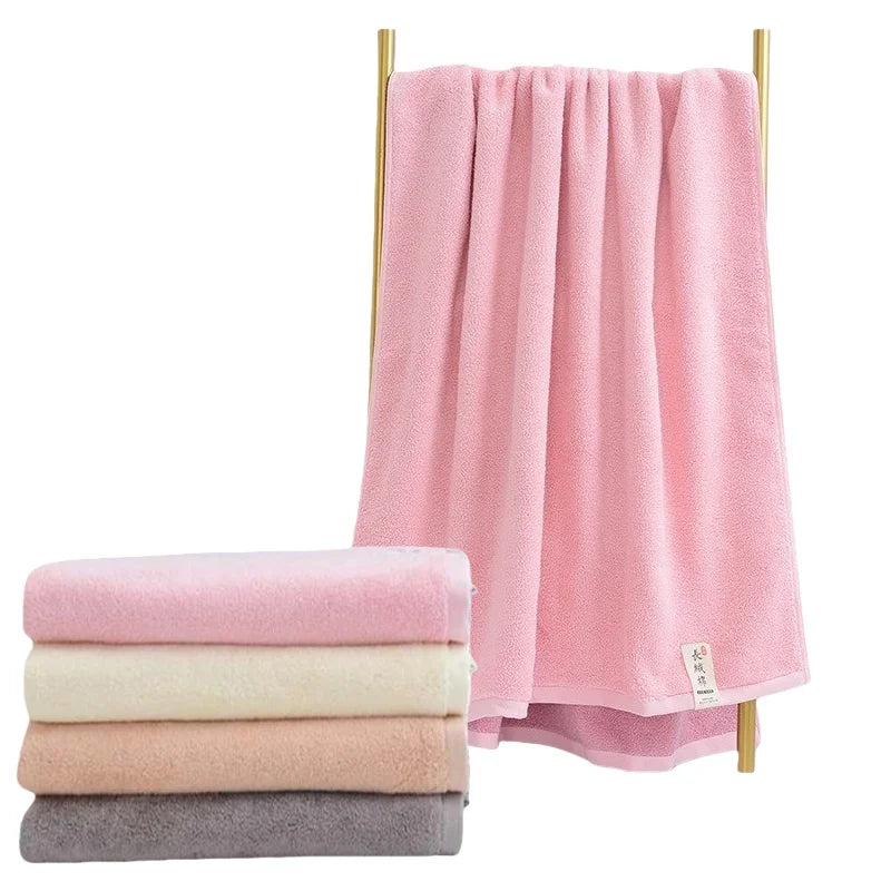 Luxury Pure Cotton Bath Towel, Long Staple Cotton Soft Skin-Friendly Large Towel